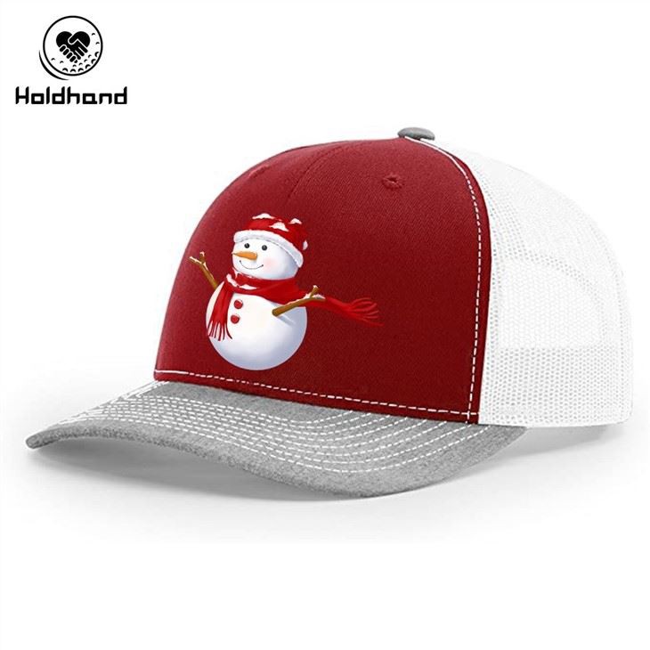 Christmas Gift Design Trucker Hat Mesh Baseball Cap Adjustable Snapback Custom