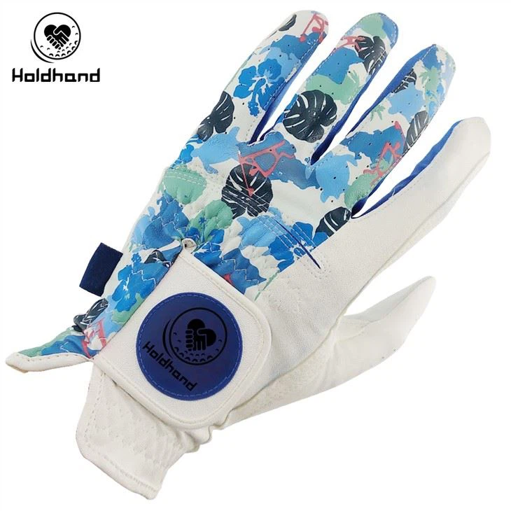 Halbfingerhandschuhe blaue Farbe Hersteller Premium-Kunstleder-Druckdesign
