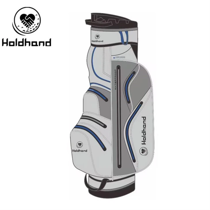 Black And Red Polyester Water-resistant Custom Design Custom Pockets Golf Bags Golf Cart Bag
